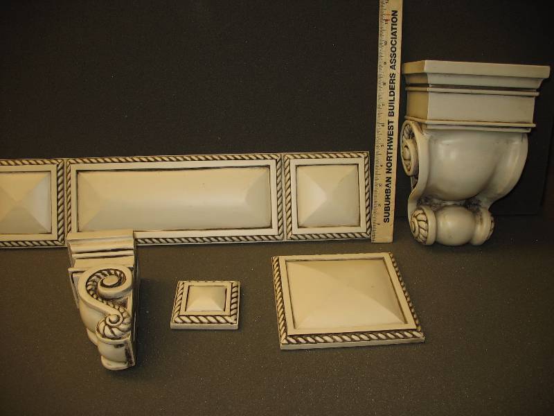 Wood Corbels and Carved appliques in Creme