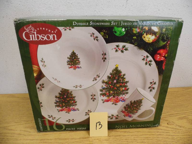 16 Piece Noel Christmas Dishes