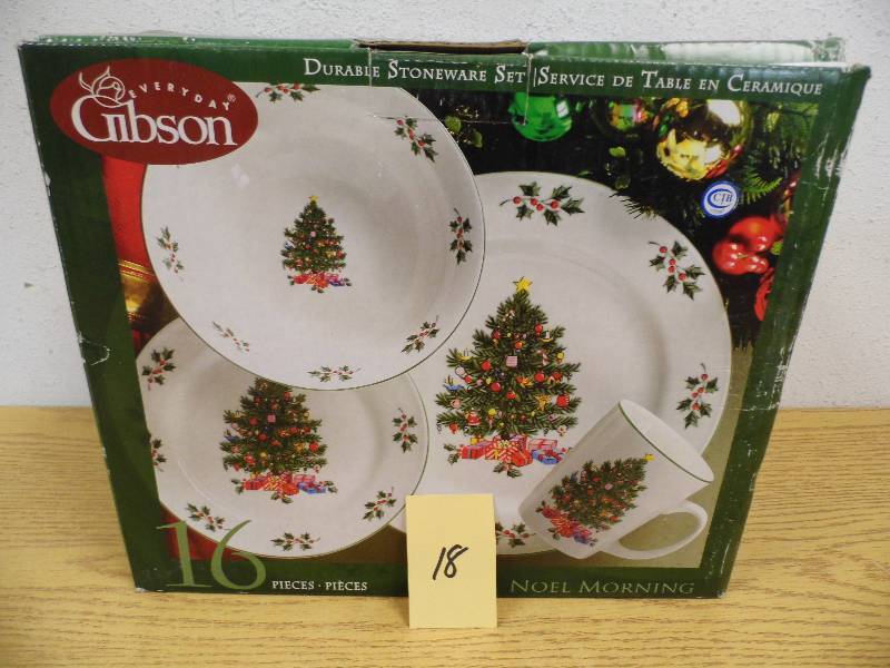 16 Piece Noel Christmas Dishes