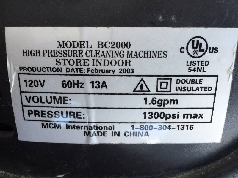 POWER WASHER ELECTRIC