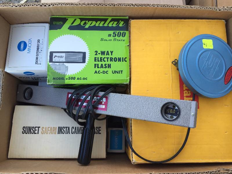 CAMERA ITEMS, TOYS, TILE SAW AND BOOKS