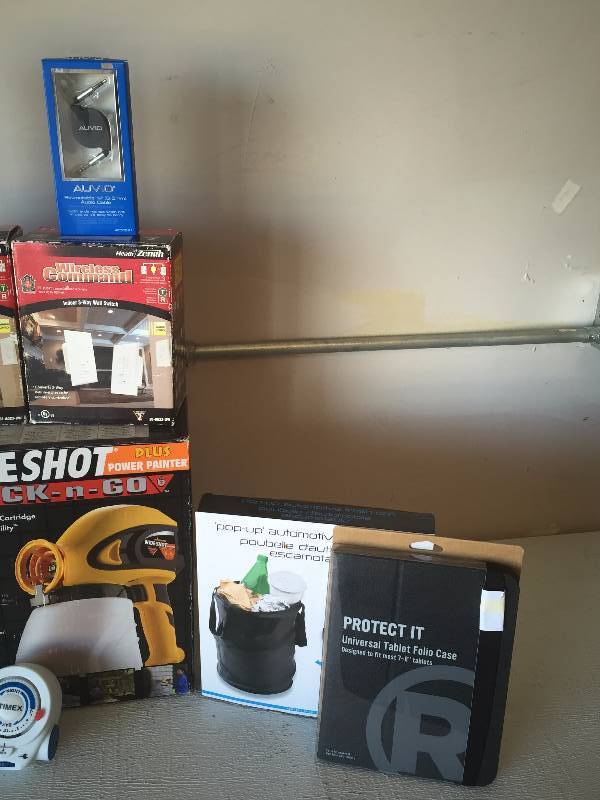WAGNER PAINT SPRAYER, GARBAGE CAN, SCREEN PROTECTOR