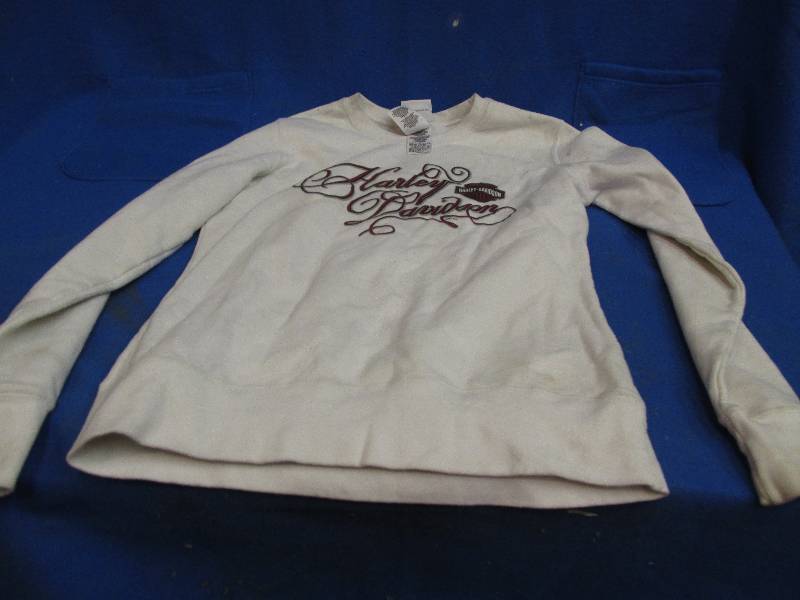 lot 88 image: white harley dividson sweatshirt ...