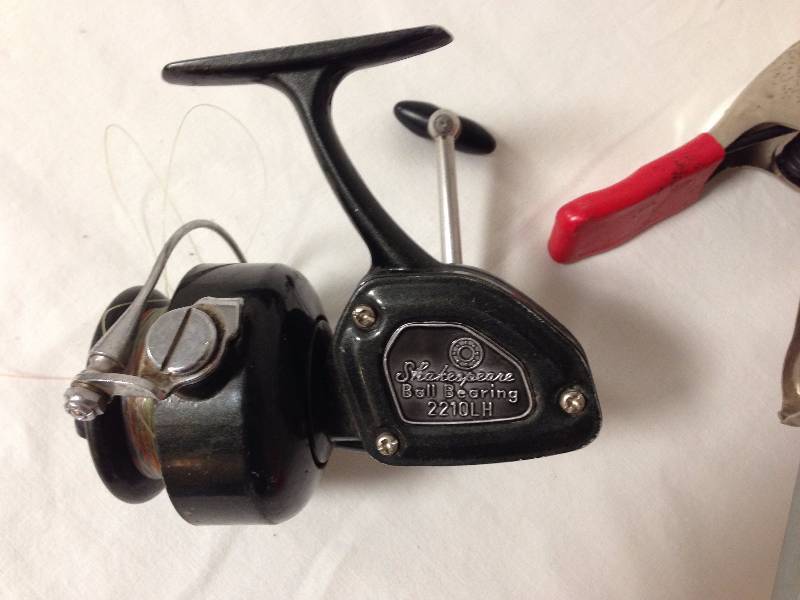 Fishing stick, Clamp-on Rattle Reel, Shakespeare Reel