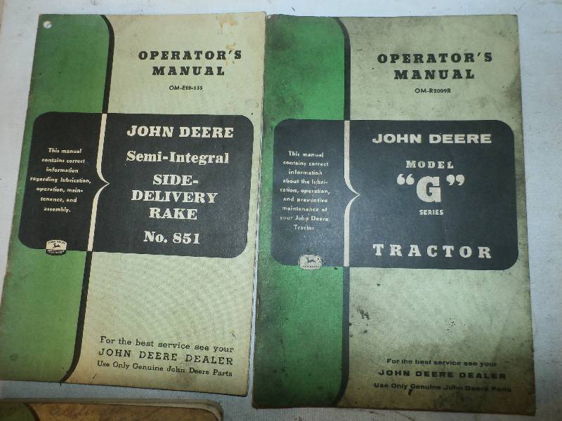 (4) John Deere mannuals