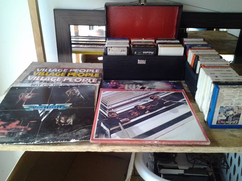 Collection Of LPs & 8 Track Cassettes
