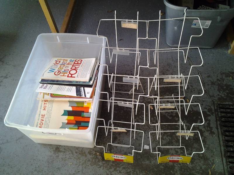 Bin Full Of Sheet Music, 2 Wire Literature Racks