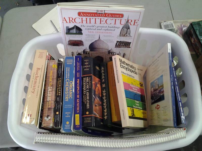 Tote Full Of Science, Math, Architectural Books