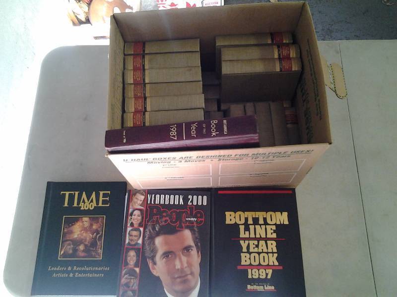 Vintage Encyclopedias From 1940s, Time, People Annuals