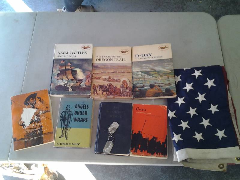 Patriotic Books, American Flag, Dog Tags
