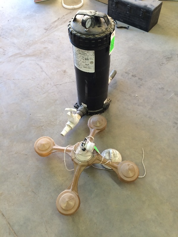 Pool Fountain and pump filter casing