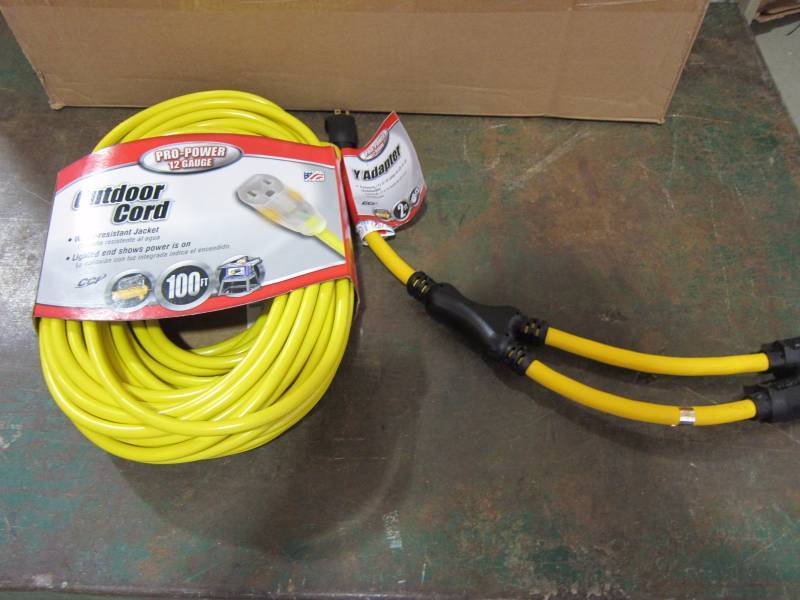 Heavy Duty Extension Cord and Y Adapter