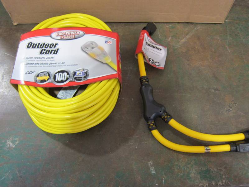 Heavy Duty Extension Cord and Y Adapter