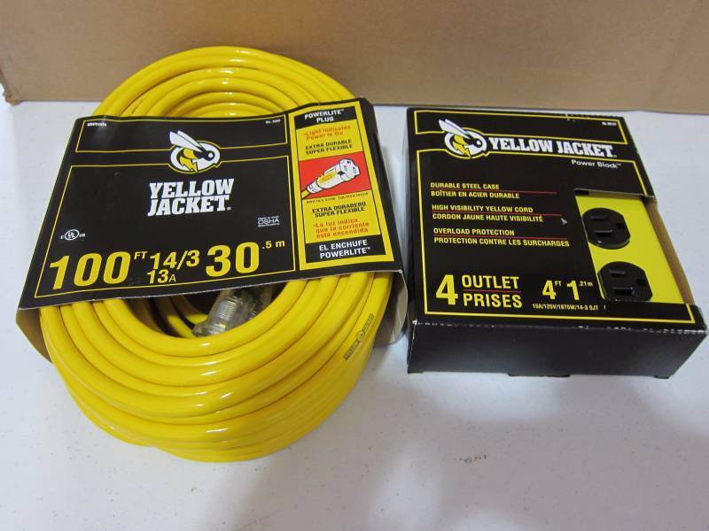 Heavy Duty Extension Cord and Power Block