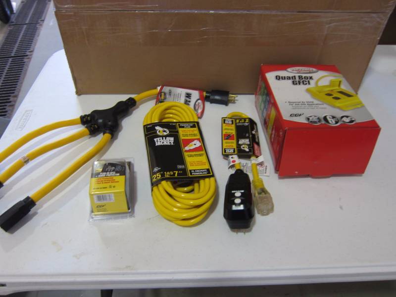 Heavy Duty Extension Cord, GFCI Group and W Adapter
