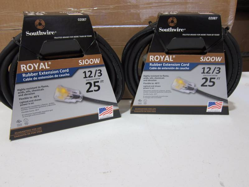 Heavy Duty SJOOW Extension Cords