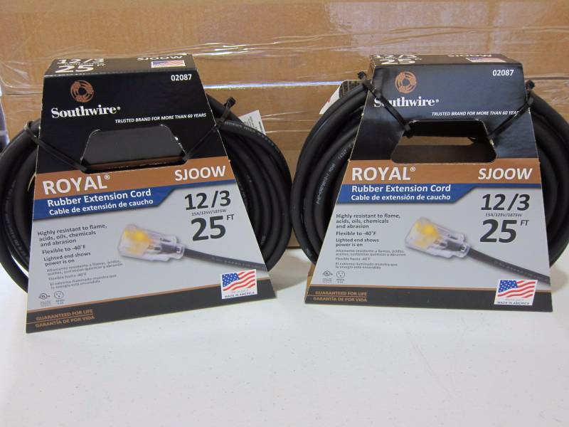 Heavy Duty SJOOW Extension Cords