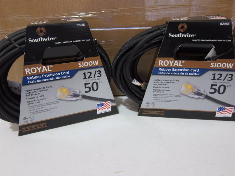 Heavy Duty SJOOW Extension Cords