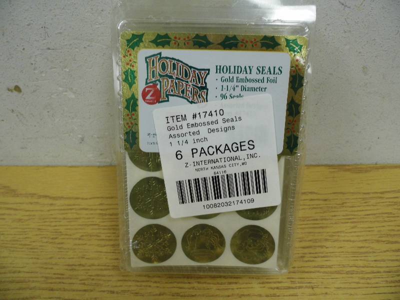 6 Packs of Gold Foil Seals