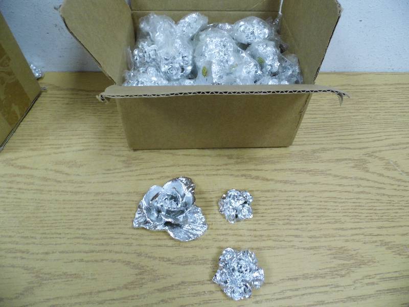 Assorted Silver Poitsettias