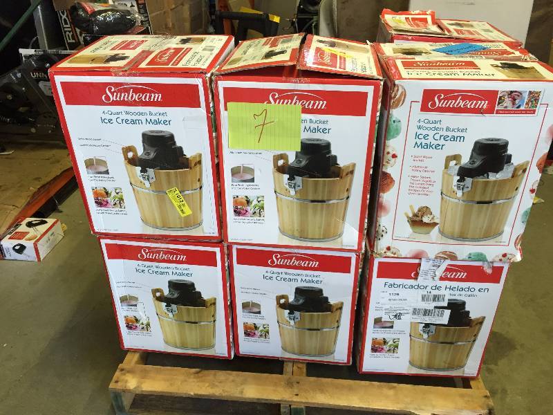 Pallet of Sunbeam Ice Cream Makers