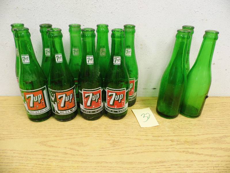 7up and Green Bottles