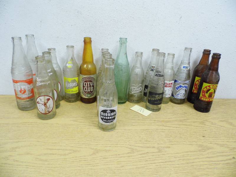 Assorted Old Beverage Bottles