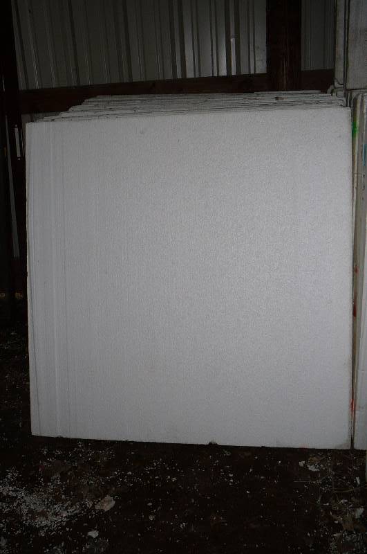 lot 64 image: 47 Sheets 12 & 1 4x4 Styro Bead