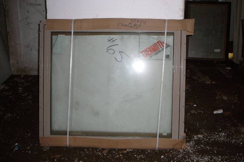 lot 65 image: 48 x 42 Thermopane Pane Window Fixed Casement Almond