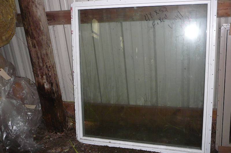 lot 66 image: 48 x 52 Fixed Thermopane - Pane White Vinyl Window