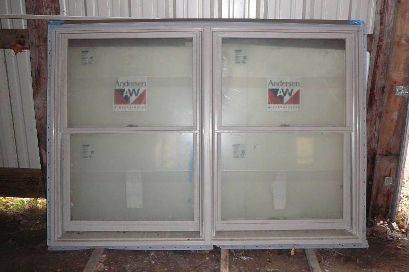 lot 74 image: 76 x 54 Anderson Double wide Double Hung Thermo Pane Clad Almond with nailing flanges