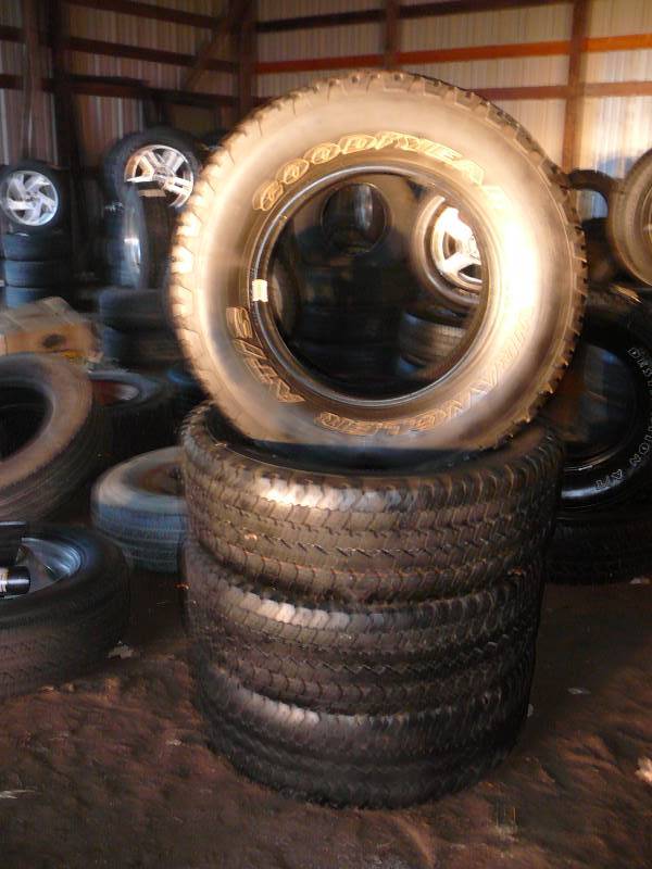 Tires Goodyear Wrangler ATS 3 Tires 50-60% (1 is worn bad