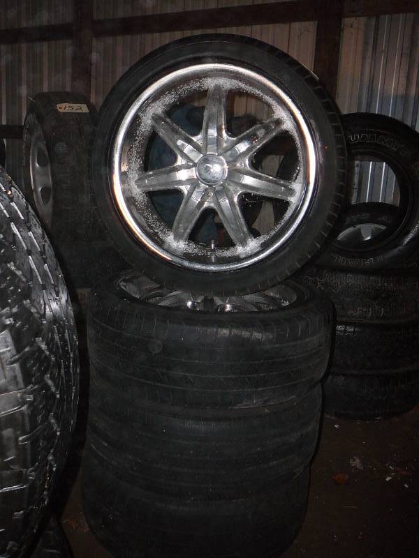 Tires Goodyear Eagle RS-A 2254518 Mounted on 5 Hole universal Rims Aluminum
