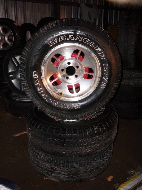 Tires  Goodyear wrangler RTS Mounted on Ford Ranger Rims 2-Tires 50% 130% Tread