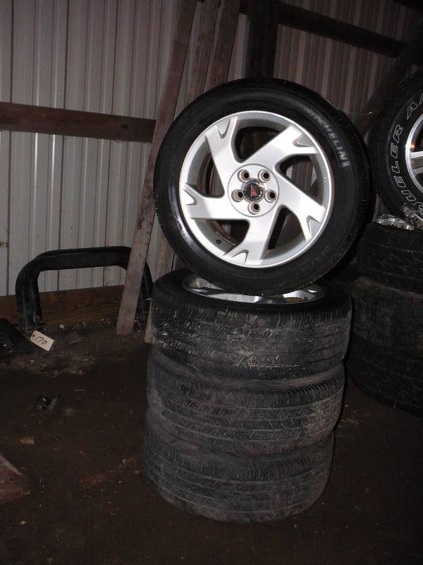 Tires  Michelin Dusting Mounted on 2007 Pontiac Vibe Alum Rims 2- Tires  90% -2  25%