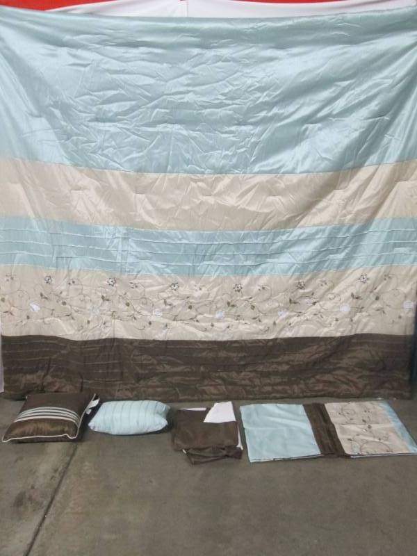 Madison Park Monroe Blue Comforter Set - Cali King