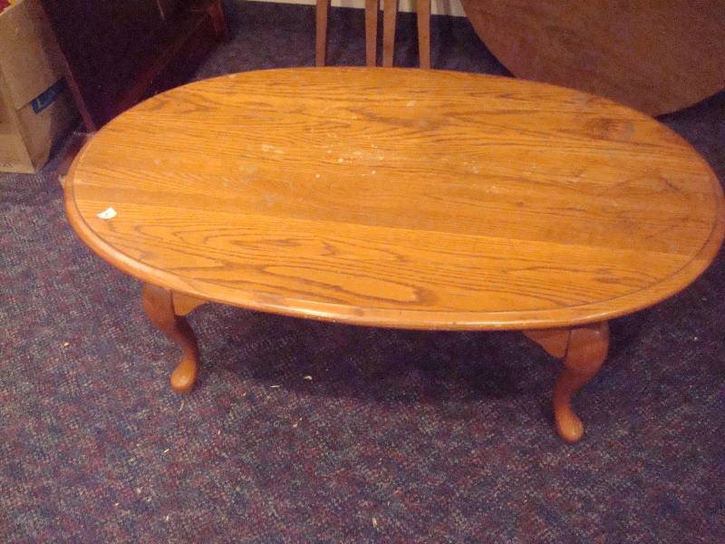 Wood Coffee Table, Shows Wear Marks