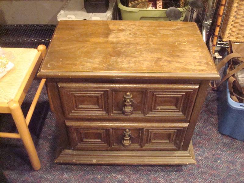 Wood Nightstand, Lots Of Wear