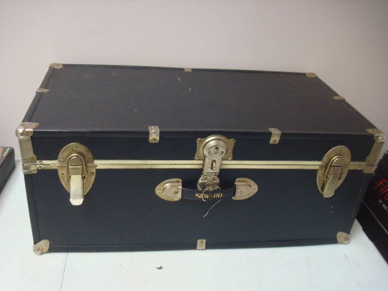 Black Foot Locker Chest, Shows Wear