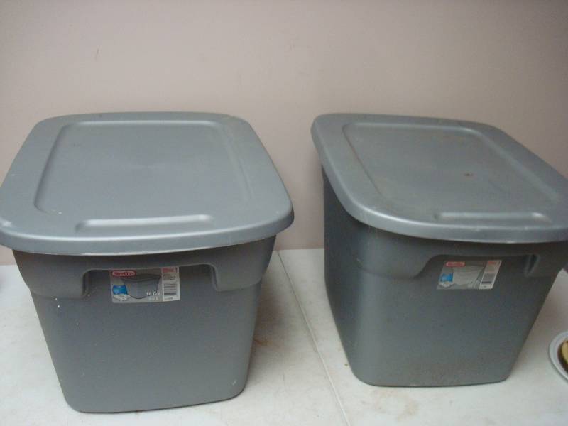 Pair Of Storage Bins, Used