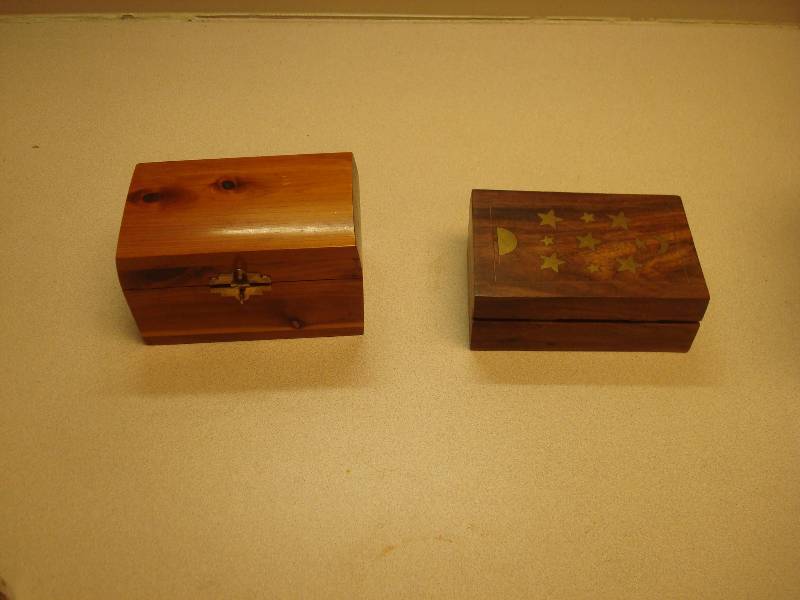 Pair Of Small Wood Boxes