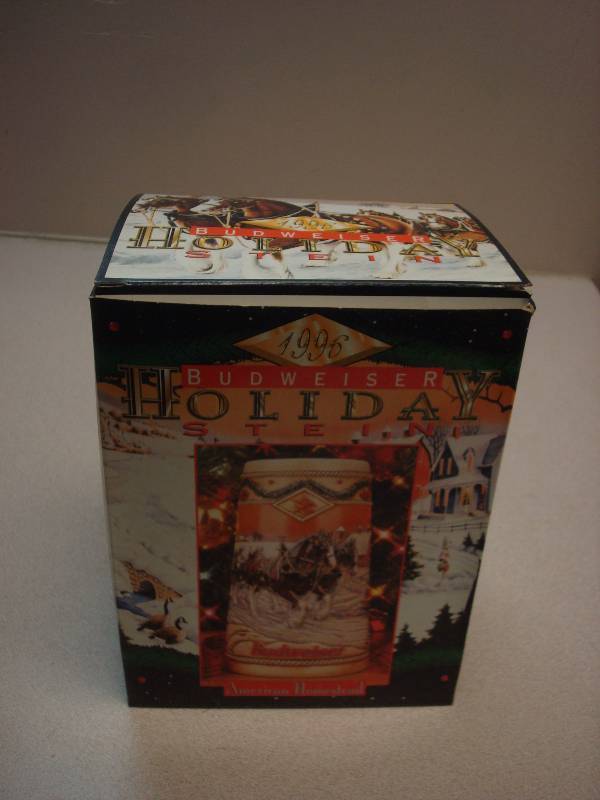 1996 Budweiser Holiday Stein Mug