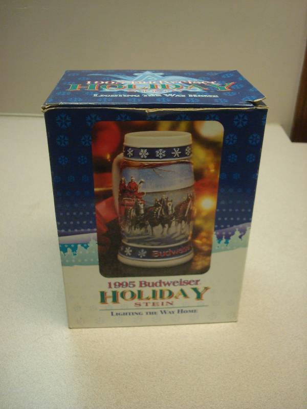 1995 Budweiser Holiday Stein Mug