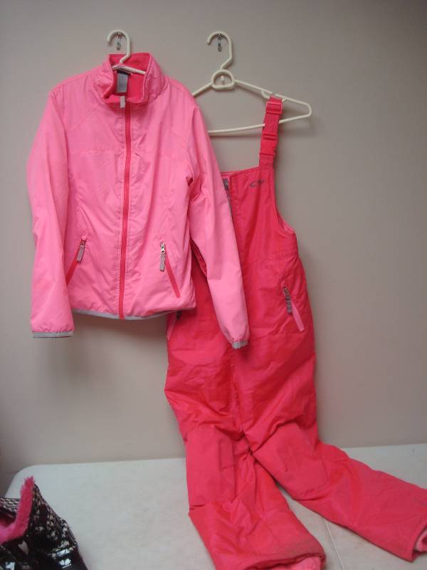 Pair Of Pink Snow Suit And Coat, Size Large, Used, Some Wear