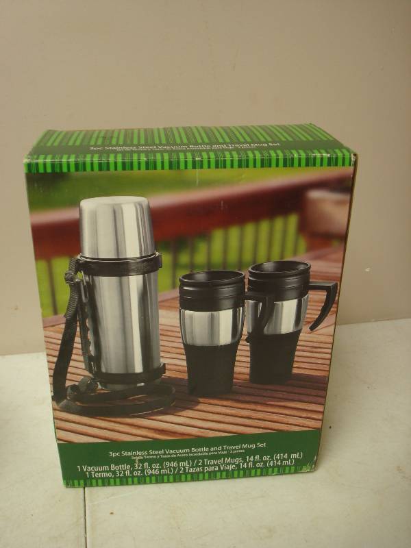 Coffee Thermos And Cups, Looks Unused