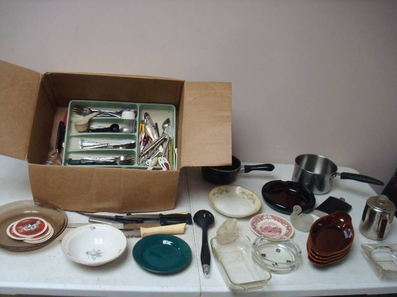 Lot Of Dishes And Silverware