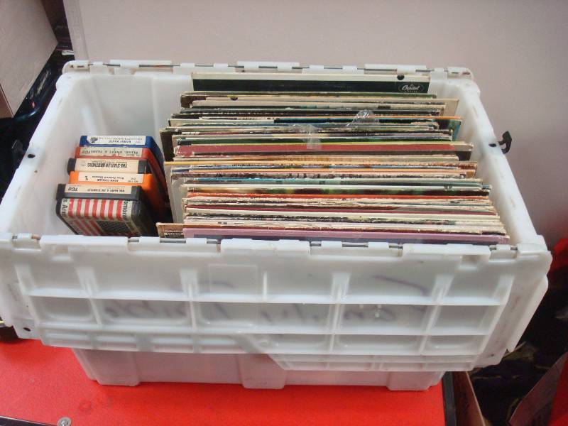 Bin With Country Vinyl LP Records, Unchecked