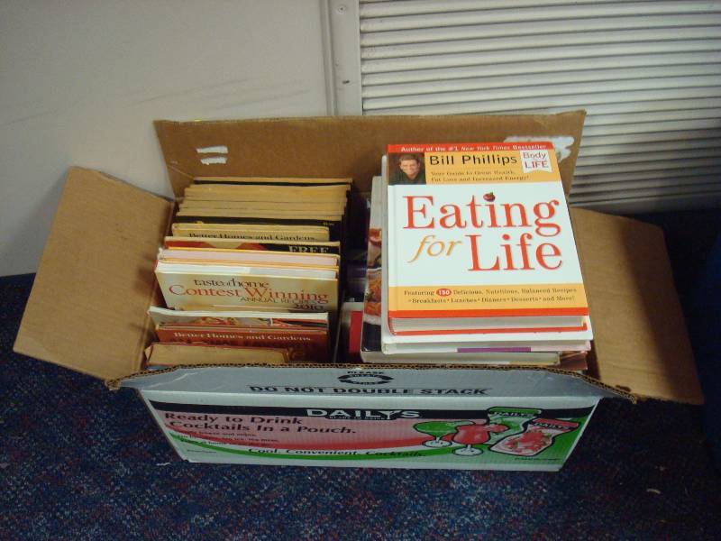 Box Filled With Cook Books