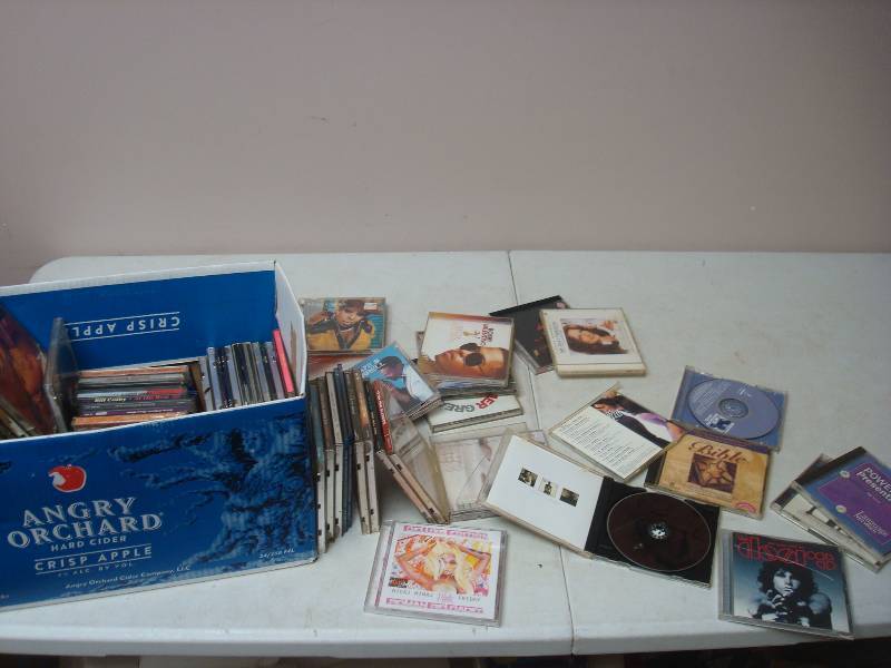 Box Filled With CDs Unchecked