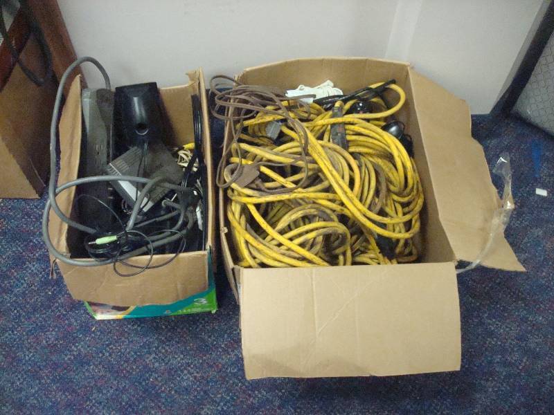 Two Boxes Filled With Some Scrap Wires